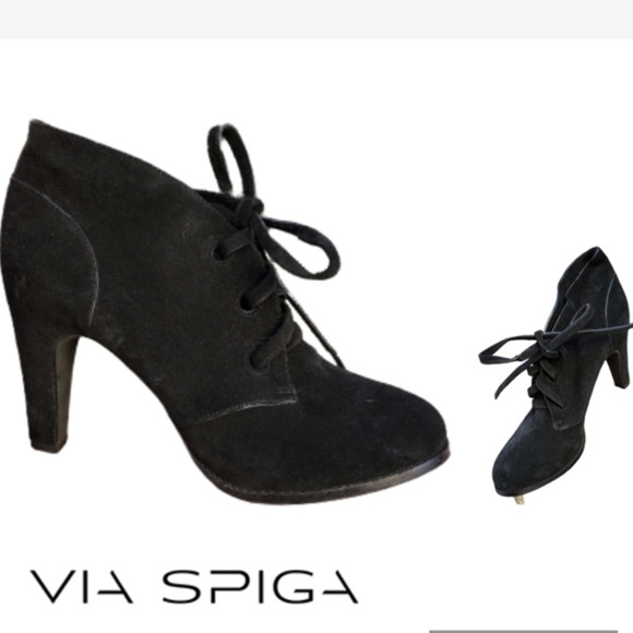 Via Spiga Black Heeled Ankle‎ Boots 9.5 - Picture 1 of 10
